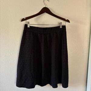 Joe B Textured Black A-Line Skirt
